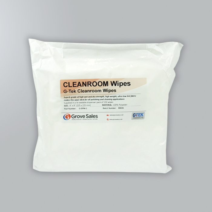G-TEK CLEANROOM POLY WIPES - 225 x 225mm  G-TEK CLEANROOM POLY WIPES - 225 x 225mm